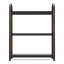 Umbra Bellwood 3-Tier Freestanding Shelf - Black & Walnut Front View 