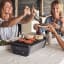 Enders Aurora Charcoal BBQ on the table with food