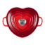 Le Creuset Signature Cast Iron Shallow Heart Casserole, 20cm - Cerise angle
