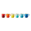Le Creuset Rainbow Seattle Mugs, Set of 6
