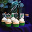 PME Harry Potter Houses Cake Toppers, Pack of 15 - Slytherin on the table