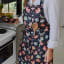 DSA Robyn Valerie Cosmos Full Bib Apron worn in the kitchen