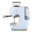 Smeg Retro Manual Espresso Coffee Machine with Grinder - Baby Blue angle