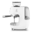 Smeg Retro Manual Espresso Coffee Machine with Grinder - White angle