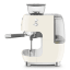 Smeg Retro Manual Espresso Coffee Machine with Grinder - Cream angle