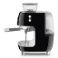 Smeg Retro Manual Espresso Coffee Machine with Grinder - Black angle