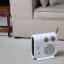 Swan Nordic Horizontal & Vertical Fan Heater, 1800W - White in the living room