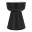 H & S Collection Rook Side Table - Black