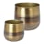H & S Collection Metal Planters, Set of 2