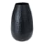 H & S Collection Hammered Metal Vase - Black