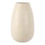 H & S Collection Hammered Metal Vase - White