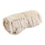 H & S Collection Knitted Cotton Throw with Fringe - Beige