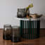 Thread Office Green Ribbed Glass Bouquet Vase - Tall with other vases and flowers