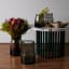 Thread Office Green Ribbed Glass Bouquet Vase - Short with other vases and flowers
