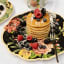 Jenna Clifford Botanica Rose Dinner Plates, Set of 4 with flapjacks on the table