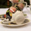 Jenna Clifford Botanica Rose Cup & Saucer on a table