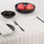 DSA Abigail Mic Stripe Cotton Placemats, Set of 6 - Stone close up on table