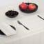 DSA Abigail Val Stripe Cotton Placemats, Set of 6 - Stone close up on table
