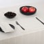 DSA Abigail Marc Stripe Cotton Placemats, Set of 6 - Stone close up on table