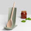 Blim Plus Stand Ladle Rest - Forest Medium with a wooden spoon