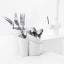 Blim Plus Gocciolo Cutlery Drainer - Arctic White next to the sink