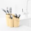 Blim Plus Gocciolo Cutlery Drainer - Desert Light on the kitchen counter