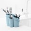 Blim Plus Gocciolo Cutlery Drainer - Ocean Light on the kitchen counter