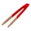 Pebbly Non-Magnetic Toast Tongs - Red