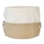 Pebbly Cotton Bag and Jute Storage Basket - Large angle