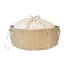 Pebbly Cotton Bag and Jute Storage Basket - Large