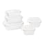 Pebbly Glass Food Containers, Set of 5