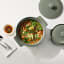 Maxwell & Williams Indulgence Round Casserole, 3L - Sage on table