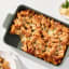 Maxwell & Williams Indulgence Rectangle Dish, 32cm - Sage on table with pasta