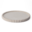 Alkaline Sand Ribbed Edge Round Tray - Nude