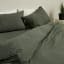 Thread Office Deep Green Washed Cotton Duvet Cover Set - Double