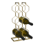 H & S Collection Gold Metal Wine Rack