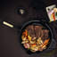 Victoria Signature Soft Seasoned Skillet - 30cm with food