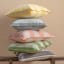 Thread Office Green Stripe Scatter Cushion Cover, 60cm x 60cm In Use 