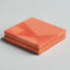 Alkaline Chunky Terrazzo Square Coasters, Set of 2 - Two-Tone Orange