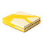 Alkaline Chunky Terrazzo Square Coasters, Set of 2 - Yellow