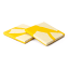 Alkaline Chunky Terrazzo Square Coasters, Set of 2 - Yellow