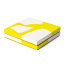 Alkaline Chunky Terrazzo Square Coasters, Set of 2 - Cyber Lime