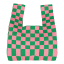 Porter Pink & Green Check Jumbo Shopper angle