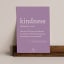 Amaranto Collection Conscious Dictionary A4 Unframed Print, Kindness on a floating shelf