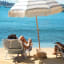 Sunnylife The Resort Luxe Beach Umbrella - Coastal Blue at the beach
