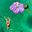 Sunnylife Luxe Lie-On Hibiscus Float in a pool