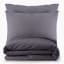 Thread Office Charcoal Duvet Cover Set, 200 Thread Count - Double