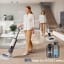 Tineco iFLOOR 5 Wet & Dry Cordless Vacuum Floor Washer & Mop Stick Person using the vacuum