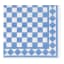 Tavola Checkerboard Biodegradable Napkins, Pack of 25 - Light Blue