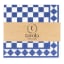 Tavola Checkerboard Biodegradable Napkins, Pack of 25 - Navy Blue